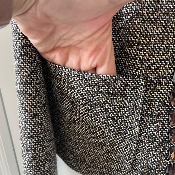 Dana Buchman Embellished Jewel Trim Tweed Women’s Jacket Blazer - Picture 4 of 7